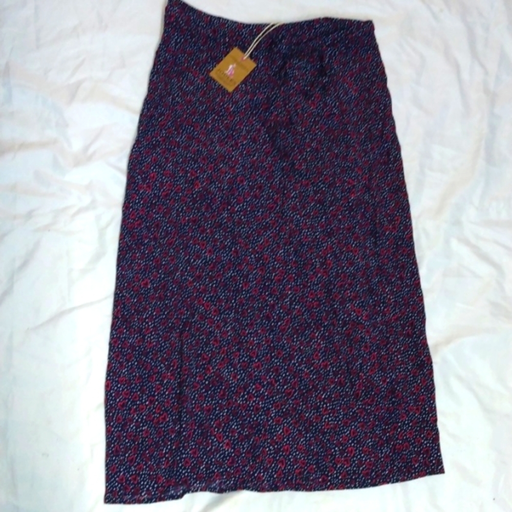 NWT JOULES ANKLE LENGTH HEART WRAP SKIRT